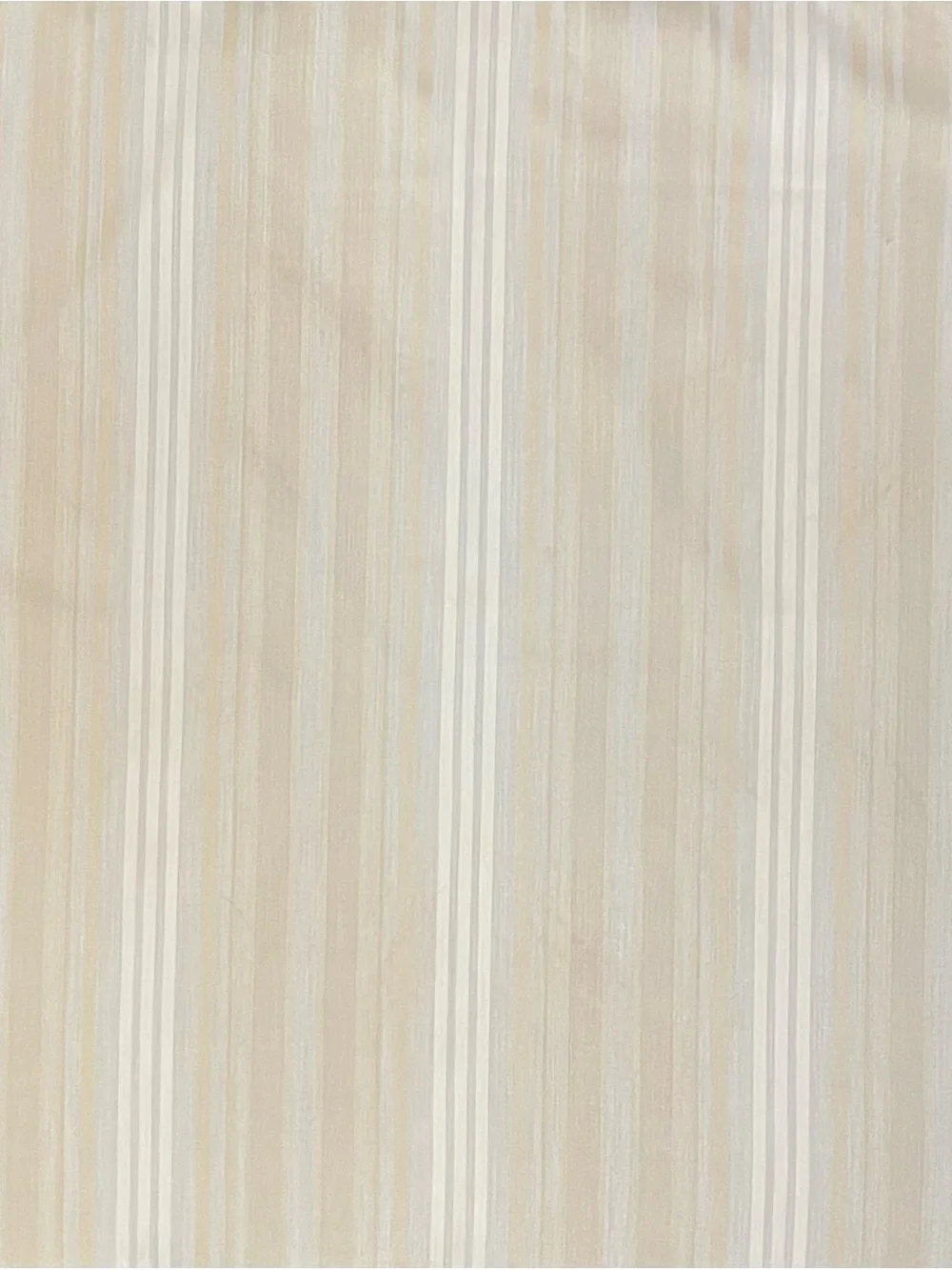 Vintage 70s  Symphony Ivory Tan Striped Scarf 21 Inches Sq Exc Cond